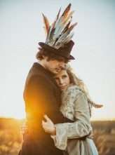 Forest Elopement Boho Styled Shoot Pregnant Bride 27