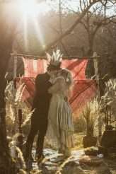 Forest Elopement Boho Styled Shoot Pregnant Bride 30