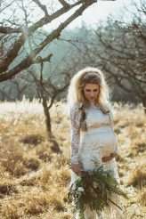 Forest Elopement Boho Styled Shoot Pregnant Bride 31