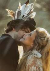 Forest Elopement Boho Styled Shoot Pregnant Bride 4