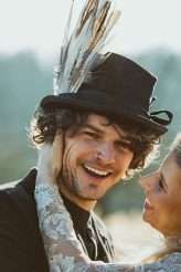 Forest Elopement Boho Styled Shoot Pregnant Bride 5