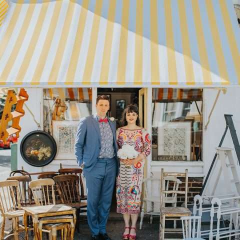 Brightly Coloured London DIY Wedding