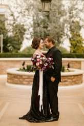 Badass Venetian Las Vegas Elopement with a Black Sequinned Dress and Frenchie Inspiration 12