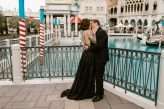 Badass Venetian Las Vegas Elopement with a Black Sequinned Dress and Frenchie Inspiration 19