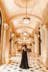 Badass Venetian Las Vegas Elopement with a Black Sequinned Dress and Frenchie Inspiration 29
