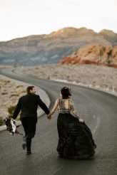 Badass Venetian Las Vegas Elopement with a Black Sequinned Dress and Frenchie Inspiration 39