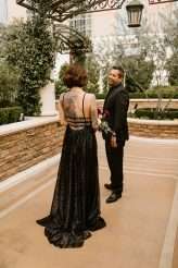Badass Venetian Las Vegas Elopement with a Black Sequinned Dress and Frenchie Inspiration 9