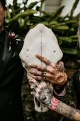 Dark and Moody Occult-inspired Wedding in Hawaii31