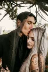 Dark and Moody Occult-inspired Wedding in Hawaii42