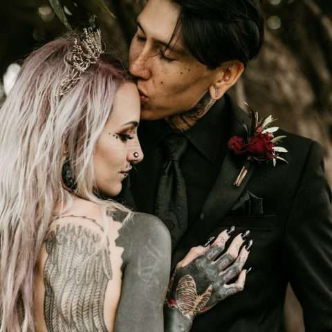 Dark and Moody Occult-inspired Wedding in Hawaii43