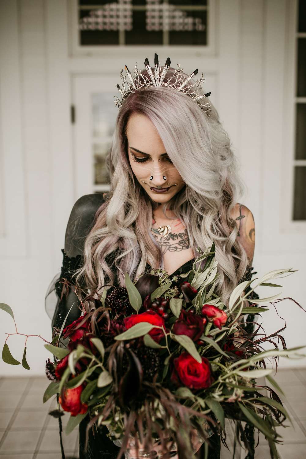 Black Flower Crown,black Wedding Bouquet,goth Crown,halloween Crown,black  Flower Bouquet,gothic Wedding Crown,black Wedding,gothic Bouquet 