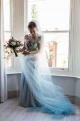 Rustic Beer Themed Wedding Blue Wedding Dress 12