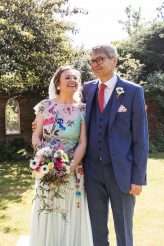 Rustic Beer Themed Wedding Blue Wedding Dress 15