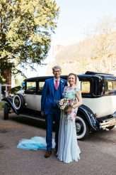 Rustic Beer Themed Wedding Blue Wedding Dress 27