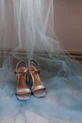 Rustic Beer Themed Wedding Blue Wedding Dress 4