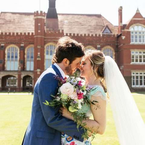 Rustic Beer Themed Wedding Blue Wedding Dress 52