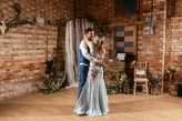 Rustic Beer Themed Wedding Blue Wedding Dress 90