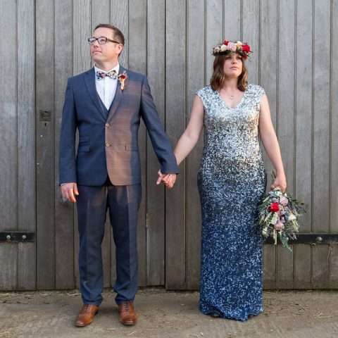 Colourful Informal Wedding Navy Sequin Dress 42