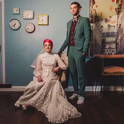 Kitsch, Colourful, Mid-Century Wedding Party (8)