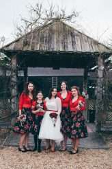 Red & White Rockabilly Wedding with Pigs (10)