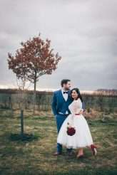 Red & White Rockabilly Wedding with Pigs (24)