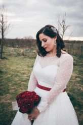 Red & White Rockabilly Wedding with Pigs (26)