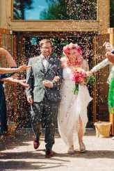 Colourful Flower Explosion Vintage Carousel Wedding 28