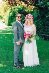 Colourful Flower Explosion Vintage Carousel Wedding 35