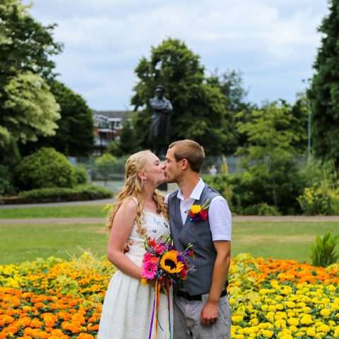 Colourful Intimate Skateboard Wedding 17