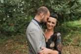 Homemade Farm Wedding with Black Wedding Dress (12)