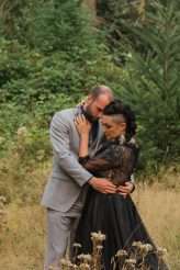 Homemade Farm Wedding with Black Wedding Dress (30)