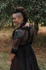 Homemade Farm Wedding with Black Wedding Dress (6)