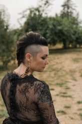 Homemade Farm Wedding with Black Wedding Dress (7)