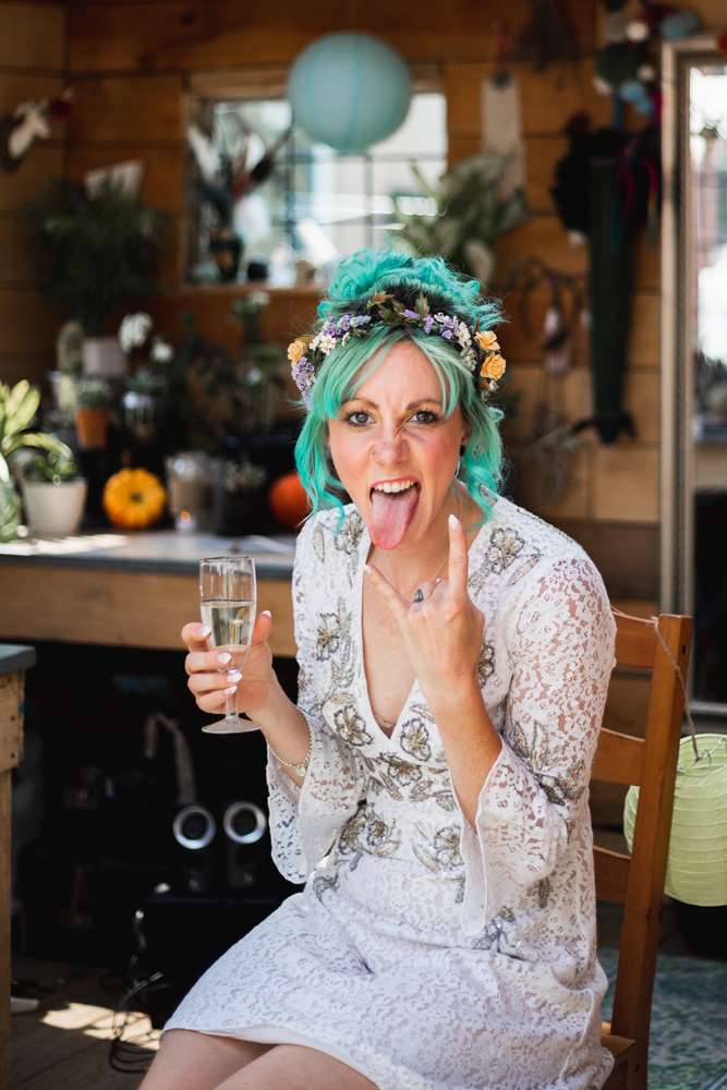 Laid Back Bohemian Garden Wedding with a Barefoot Bride and a £300 ...
