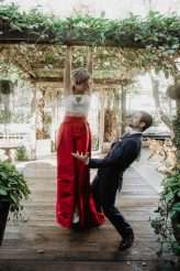 Los Angeles Brunch Wedding with the Bride in a Red Jumpsuit! (42)
