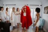 Los Angeles Brunch Wedding with the Bride in a Red Jumpsuit! (5)