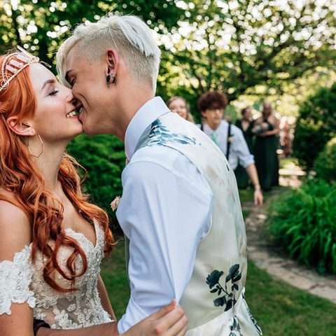 Spiritual Woodland Wedding with Crystals and Sage Stick Smudging 35