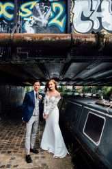 Uber-cool Hackney Wedding with a Canal Boat Arrival (37)