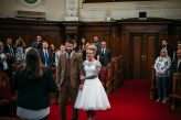 Classic London Wedding with a Bowling Alley Reception, Pizza and All the Power Ballads (12)