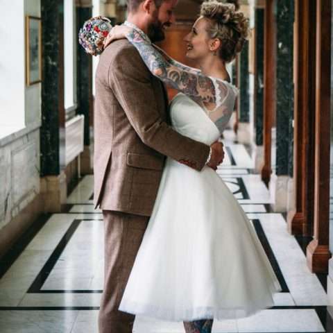 Classic London Wedding with a Bowling Alley Reception, Pizza and All the Power Ballads (16)