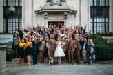 Classic London Wedding with a Bowling Alley Reception, Pizza and All the Power Ballads (20)