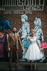 Classic London Wedding with a Bowling Alley Reception, Pizza and All the Power Ballads (26)