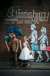 Classic London Wedding with a Bowling Alley Reception, Pizza and All the Power Ballads (27)