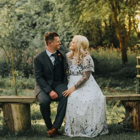 Laid Back Woodland Wedding with an Embroidered Floral Dress (28)