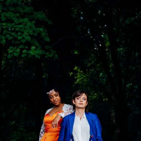 Laidback Pride Themed Barn Wedding with Trinidadian Feast and Colourful Bridal Suits (41)