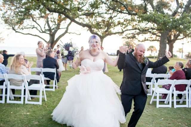 Mississippi Beach Wedding with a Vera Wang Dress and $1 Bridesmaid ...