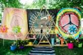 Radiate Positivity A Colourful Bonnaroo Music Festival Inspired 4th July Wedding (63)