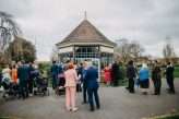 colourful brixton bandstand school hall london wedding 24
