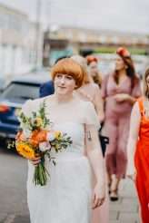 colourful brixton bandstand school hall london wedding 7