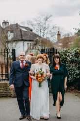 colourful brixton bandstand school hall london wedding 8